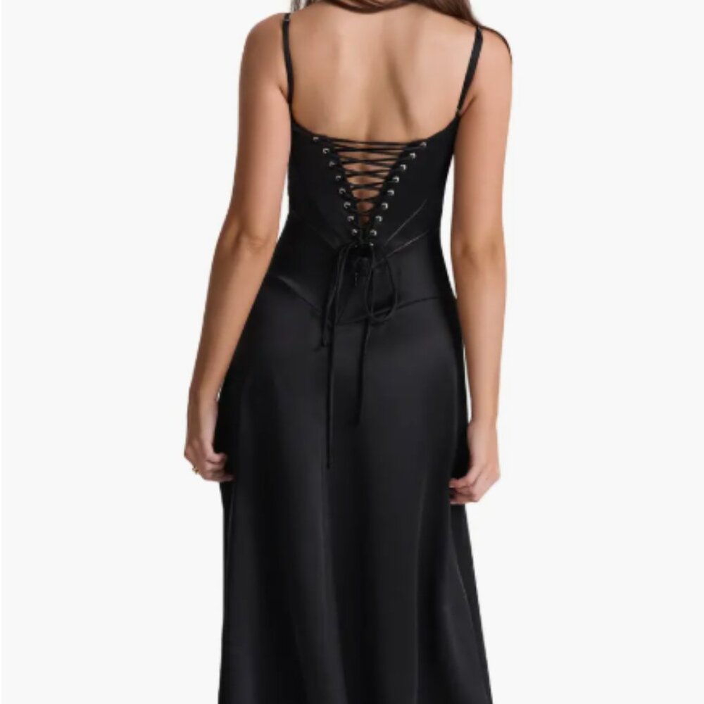House of CB - Anabella lace-up satin gown - Picture 3 of 12